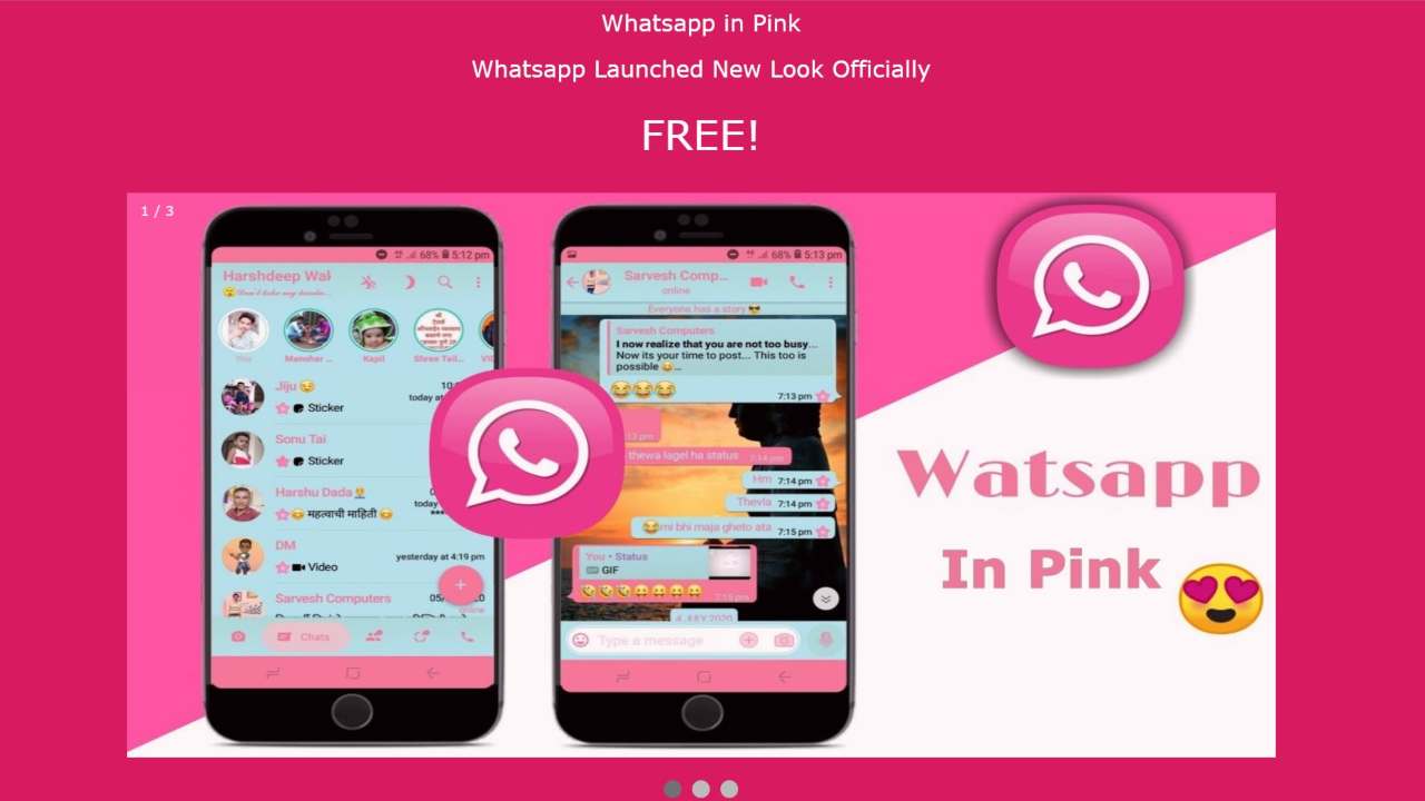 WhatsApp Pink, attenzione al nuovo pericoloso virus e non cliccate niente