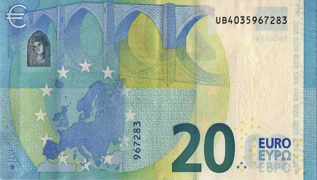 Banconota da 20 euro Se ha questa scritta vale 1500 euro. Controlla