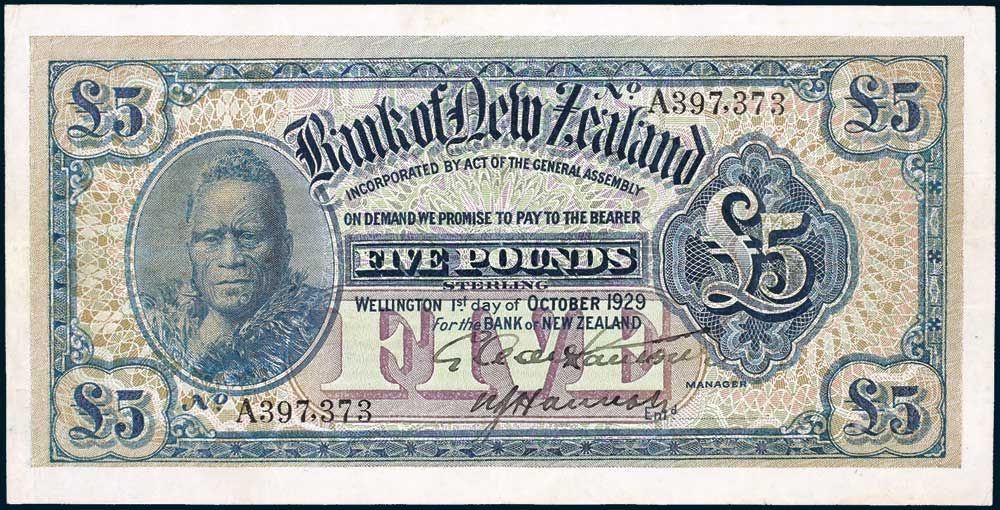 Bank of New Zealand del 1929