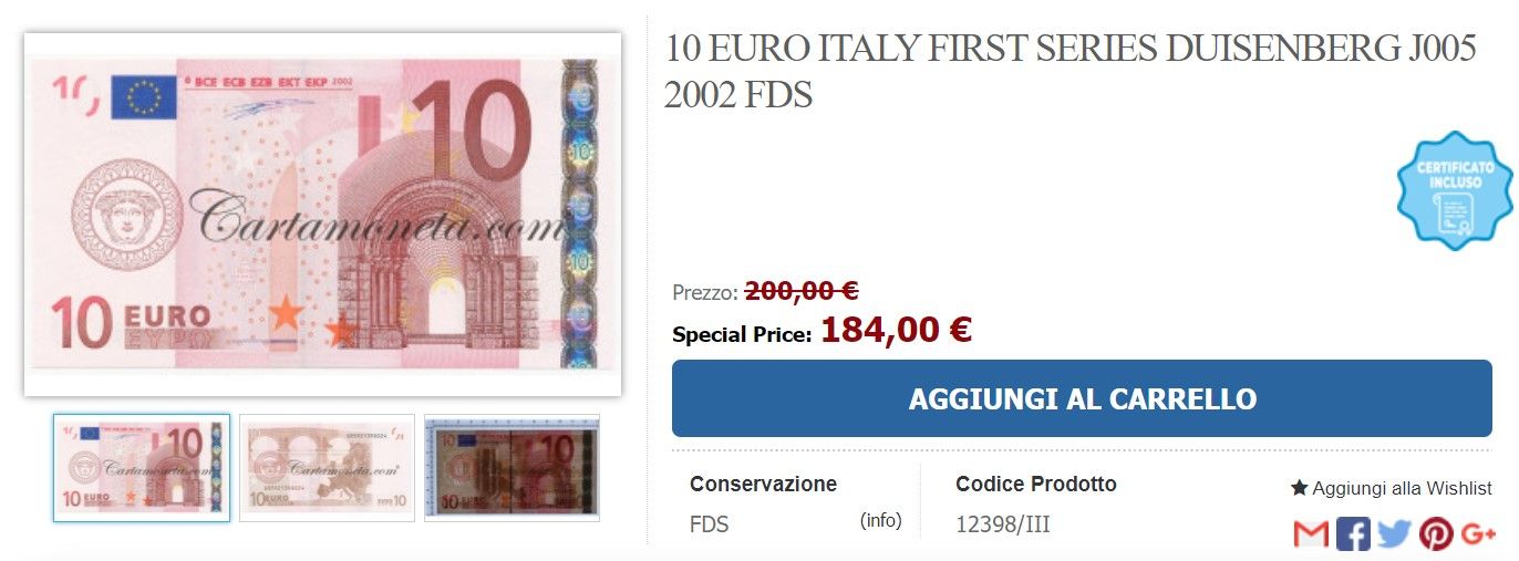 10 euro raro 