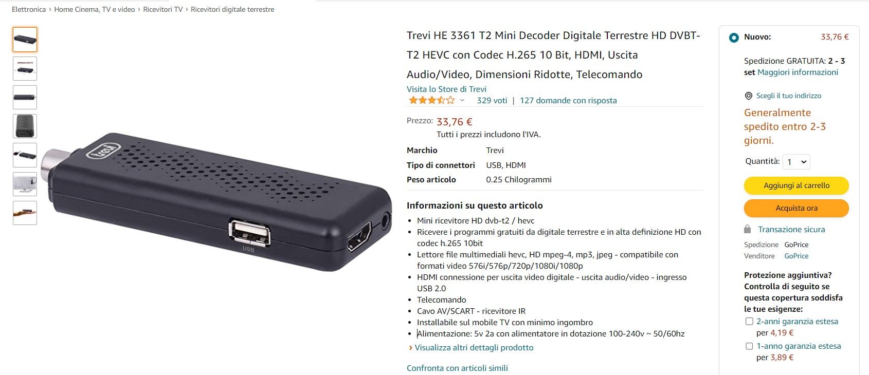 Digitale terrestre DVBT-T2 HEVC