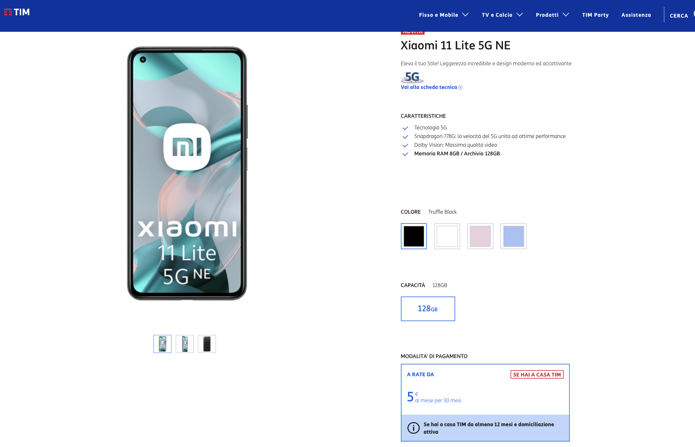 Sorpresa TIm: smartphone in offerta a 5€ al mese