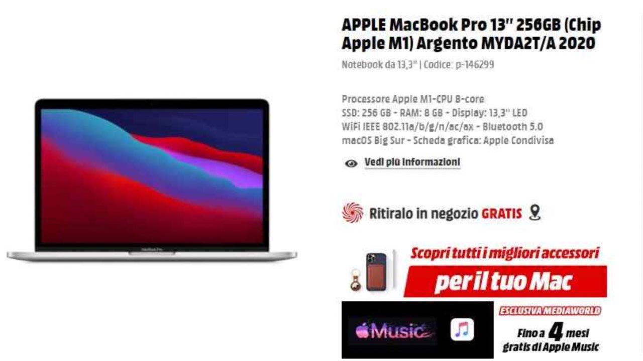 MacBook Apple offerta Mediaworld