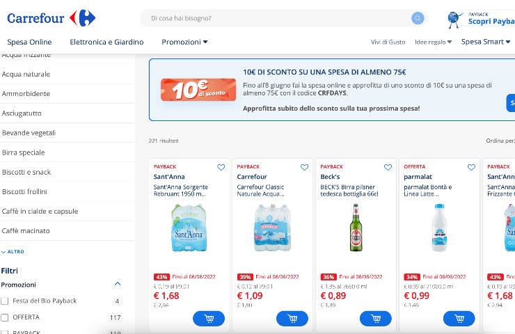 Carrefour, spesa on line dal cellulare: come farla subito