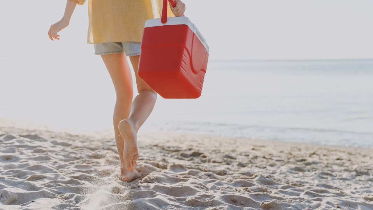 spiaggia mangiare cibo