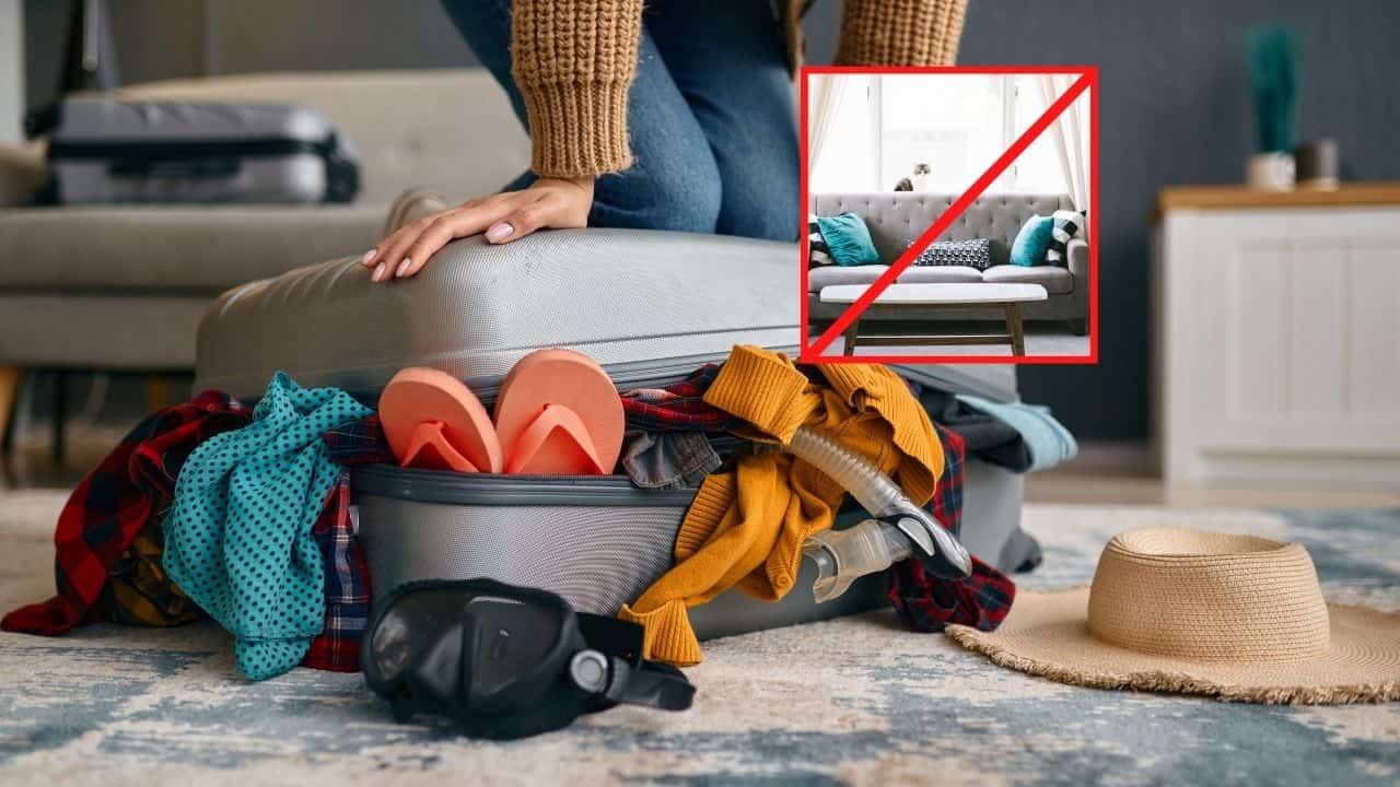 Non disfare mai la valigia in casa