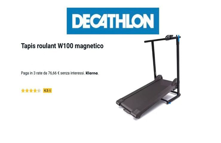 Tapis roulant offerta Decathlon
