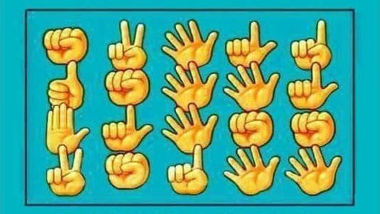 Test somma le dita che non sono alzate quante sono