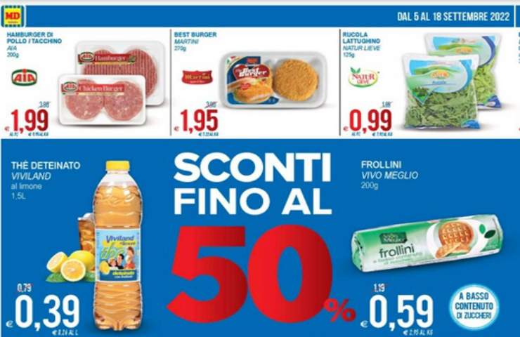Screenshot volantino MD sconti