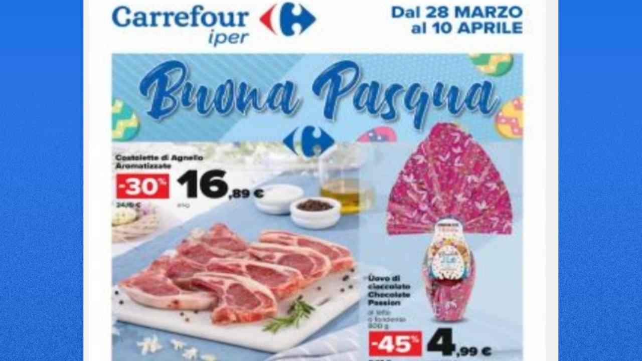 Carrefour volantino Pasqua