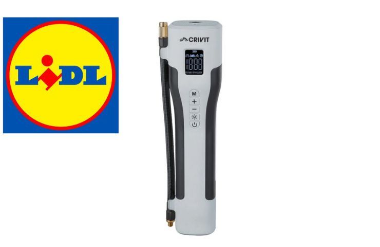 offerta lidl per gonfiare pneumatici auto, moto e bicicletta 