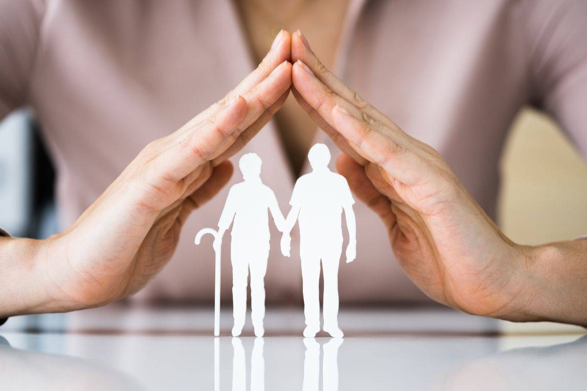 concetto di protezione pensionati