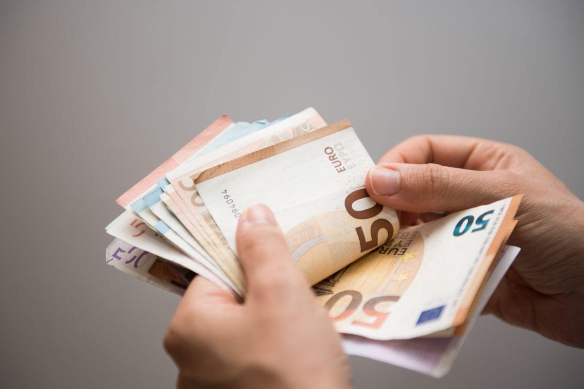 persona conta i soldi