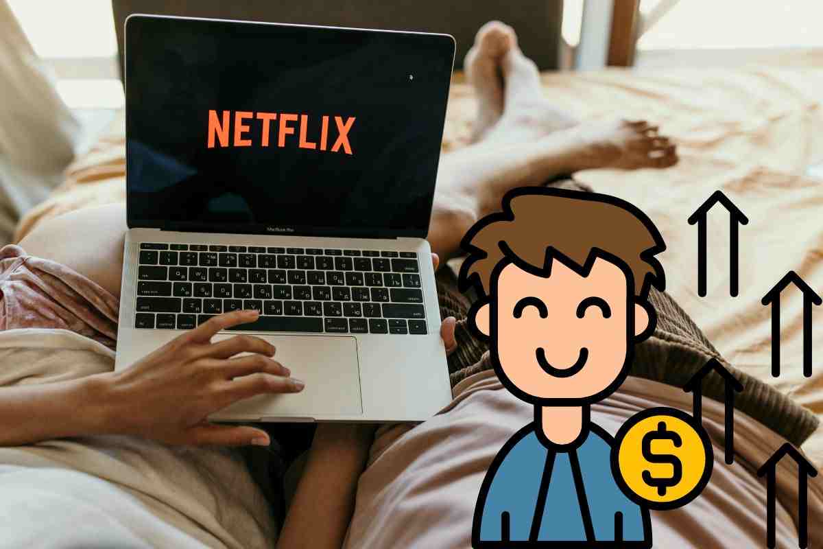 netflix su pc grafica uomo che guadagna