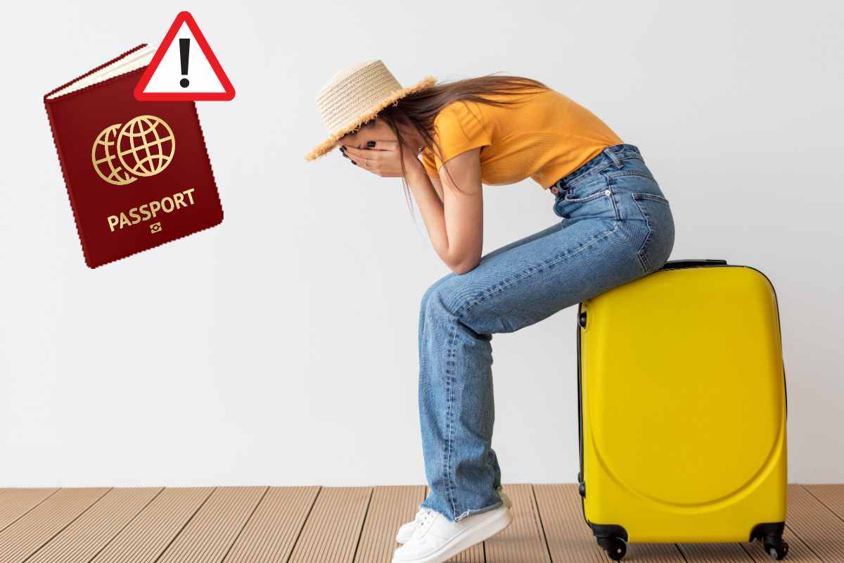 donna valigia passaporto errore