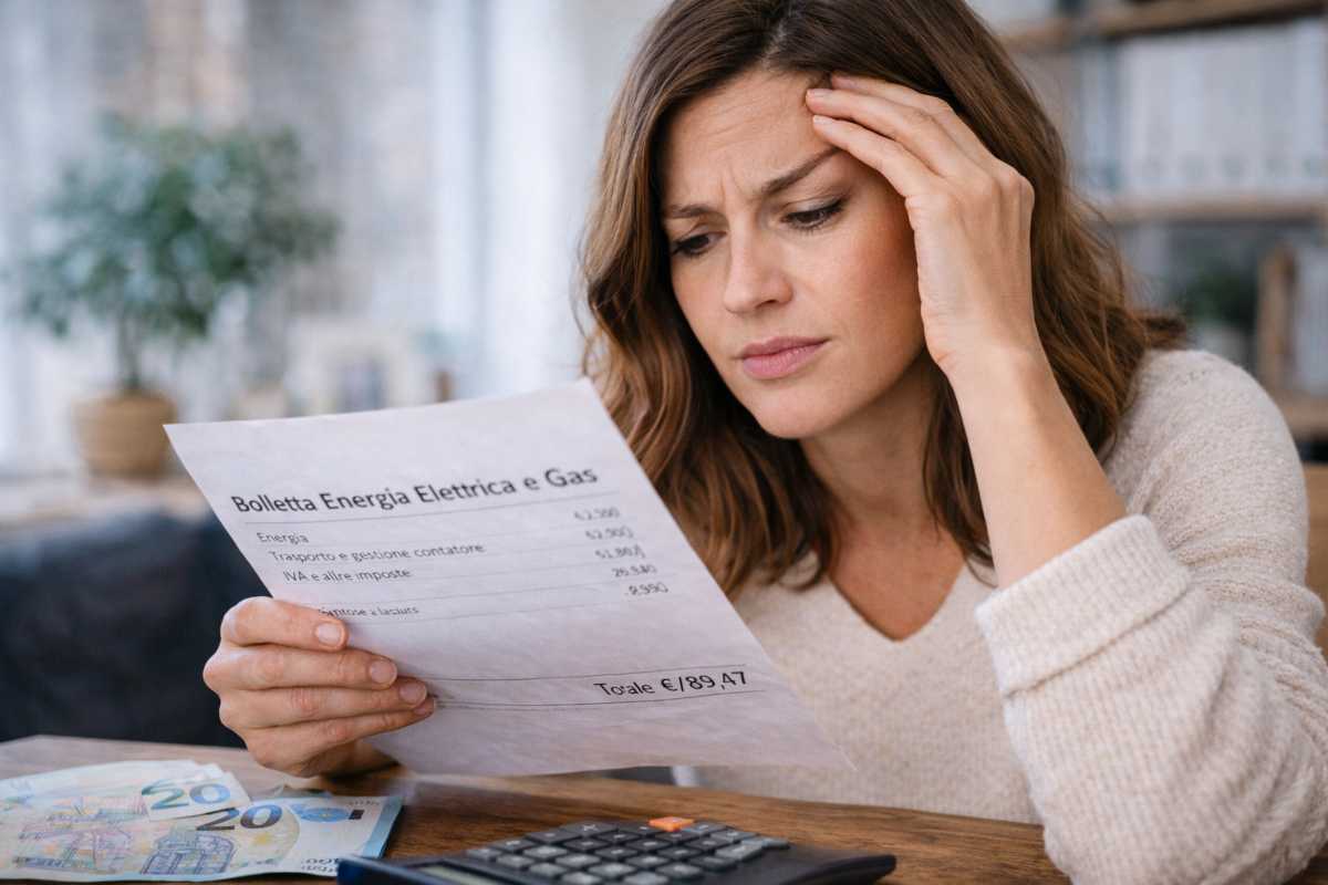 donna legge bolletta