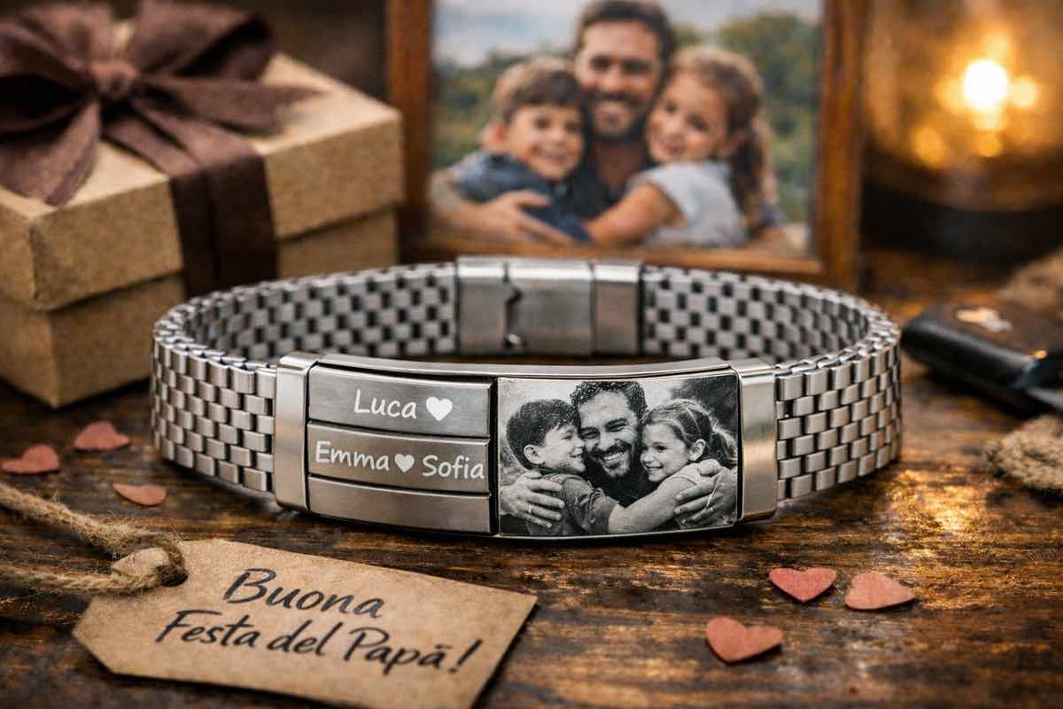 Bracciale Kaululu - foto e nome dei figli per la festa del papà
