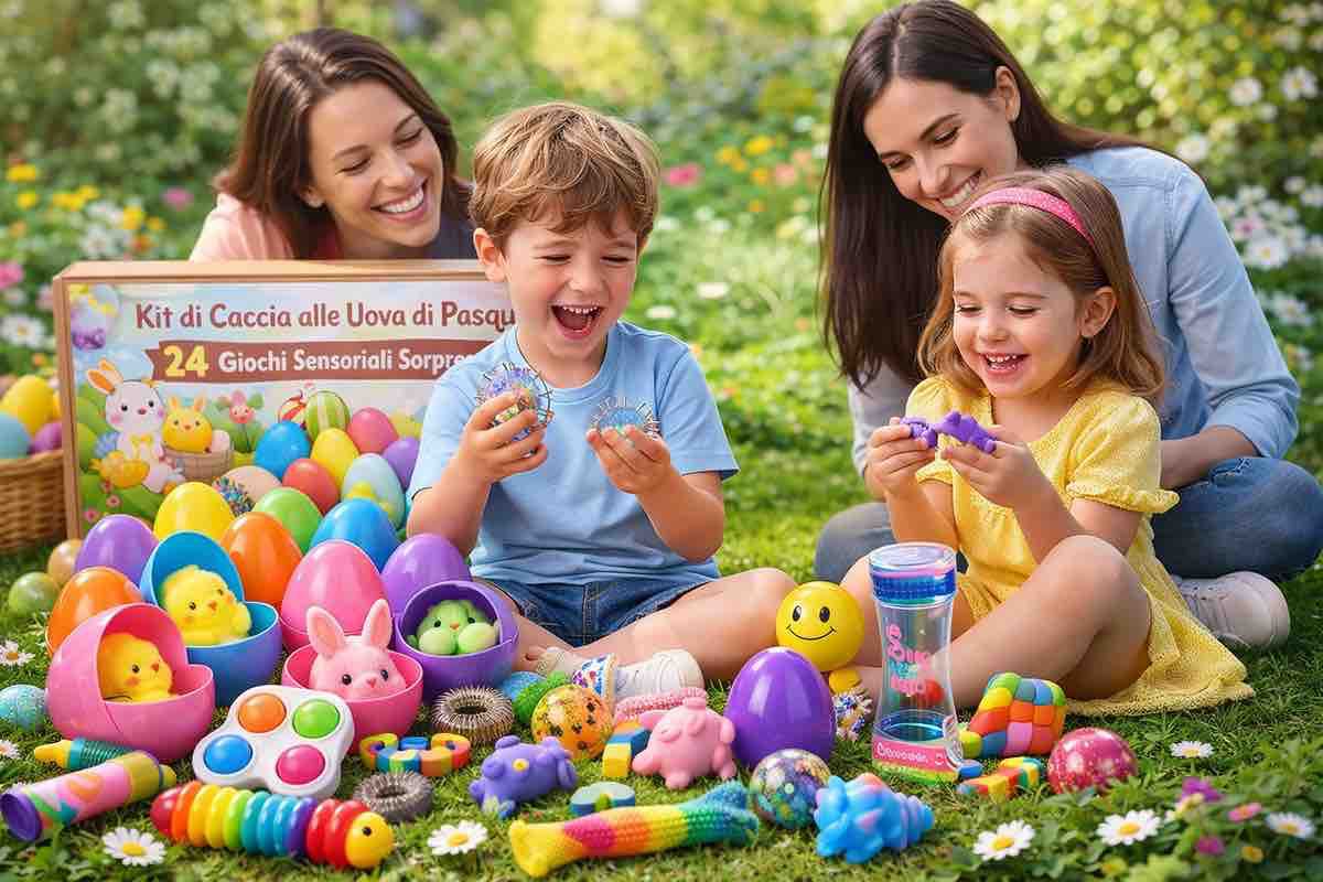 Caccia alle uova per pasqua